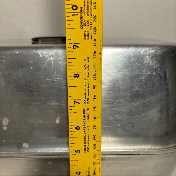 VTG WEAR-EVER Aluminum #325 USA LG Vented Deep Roasting Pan with Lid Handles EUC - Picture 10 of 15